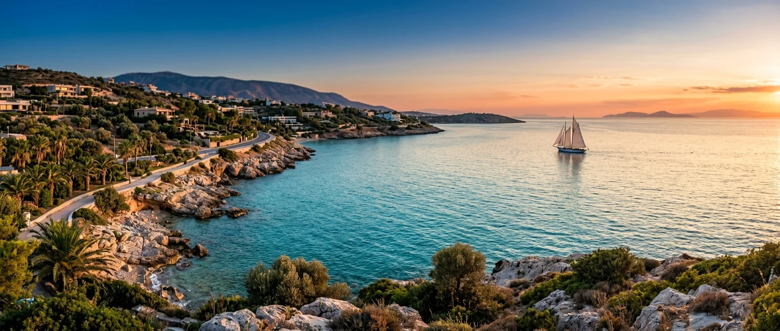 Η Αθηναϊκή Ριβιέρα με θέα προς τη Βουλιαγμένη και τις παραλίες της