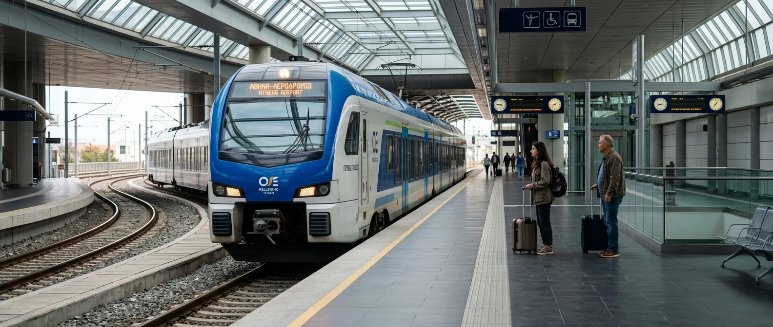 Συρμός Προαστιακού στον Σταθμό Λαρίσης