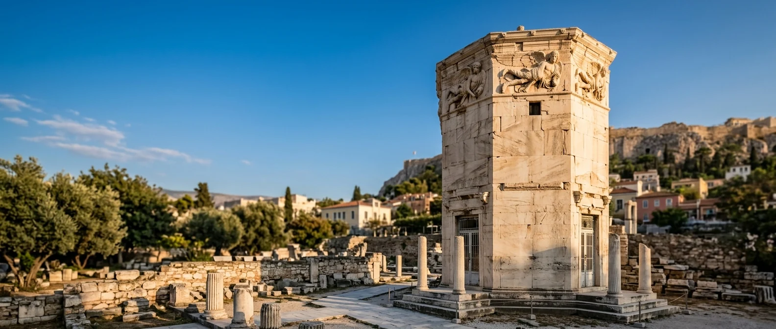 Ο οκτάγωνος Πύργος των Αέρηδων στη Ρωμαϊκή Αγορά της Αθήνας