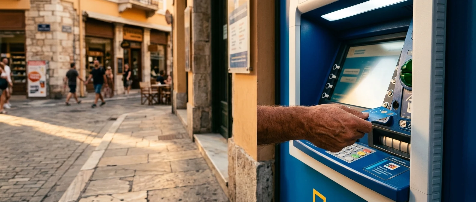 ATM ελληνικής τράπεζας στην Πλατεία Βικτωρίας